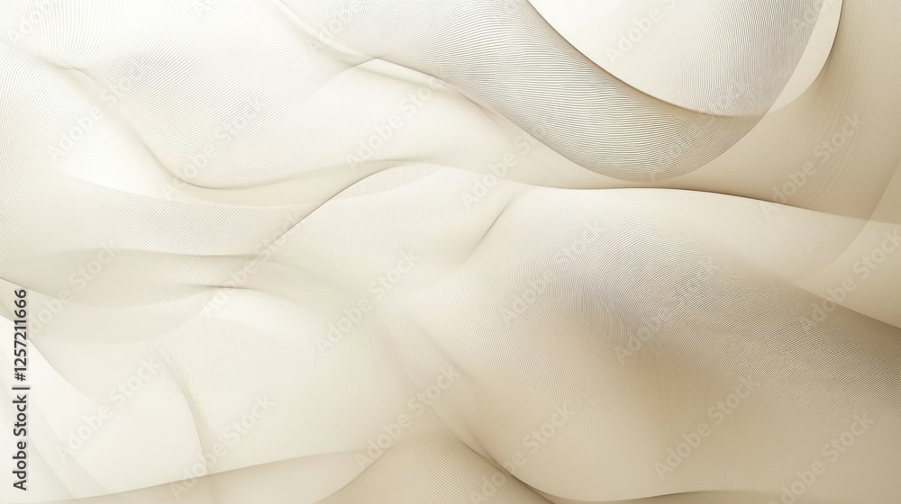Poster Cream colored flowing lines create a smooth and elegant texture