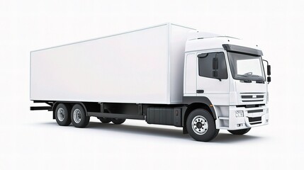 Sleek White Camper Truck in Front Side View with Clean Lines