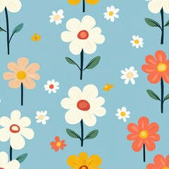 Creative space inspiration colorful floral pattern design in digital art
