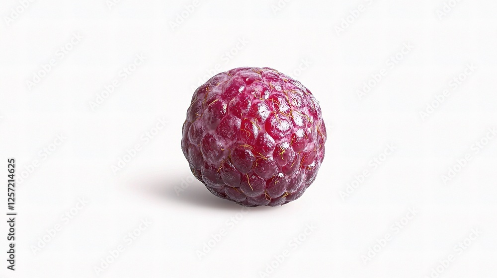 Aufkleber fresh single raspberry with detailed texture and vibrant color