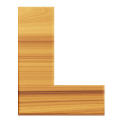 wood alphabet 3d icon isolated on the transparent background