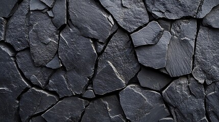 Intricate Interplay, A Captivating Composition of Dark Slate Fragments