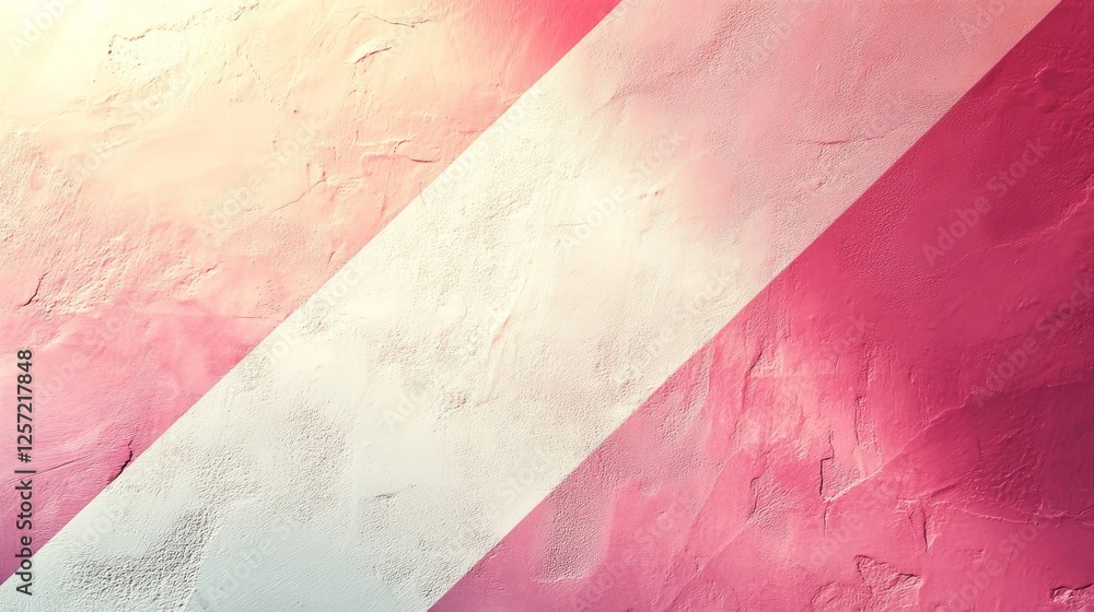 Poster abstract diagonal composition on textured surface with gradient pinks