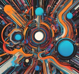 Obraz premium Illustration of abstract technology background.