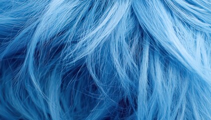 Naklejka premium Shaggy blue fur textured with fine strands and soft highlights.