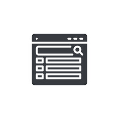 Search Engine Results Page vector icon