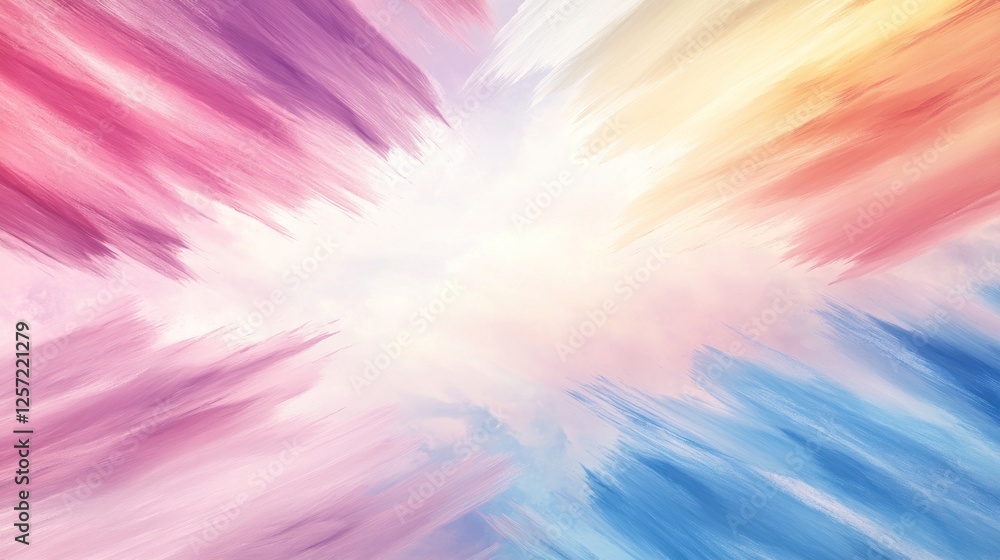 Poster abstract brushstrokes create a vibrant and colorful painted design