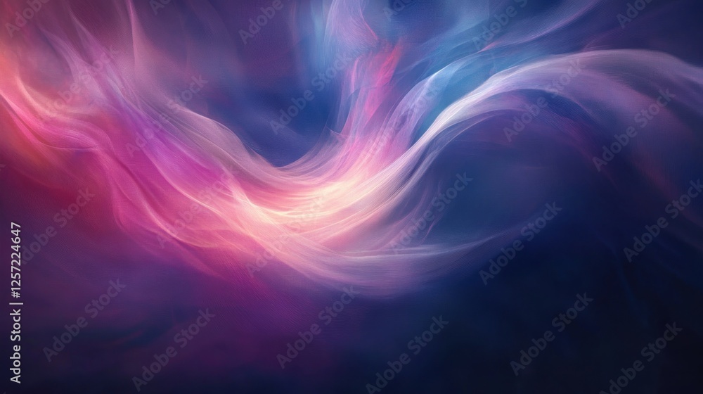 Poster Abstract waves of light flowing and blending harmoniously together