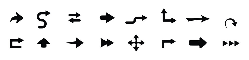 arrows set transparent background