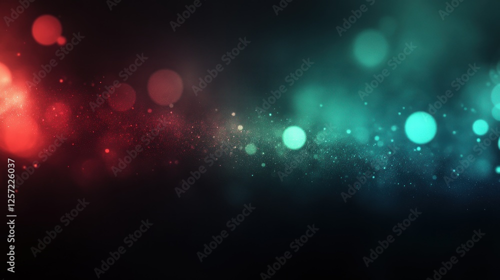 Aufkleber Abstract colorful bokeh lights floating against a dark background