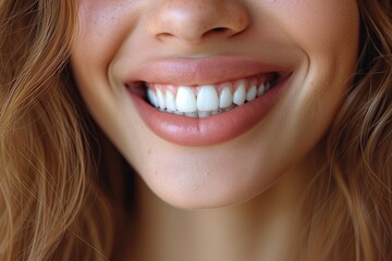 Obraz premium Close-Up Of A Woman Radiant Smile