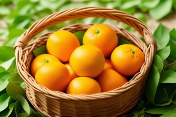 Oranges in bucket 