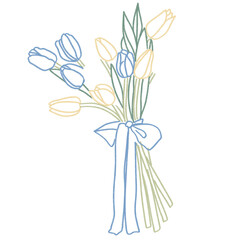 A Bouquet Flower _Blue Tulips