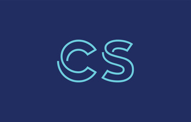 Illustration of creative typography featuring stylized letters C and S with a minimal blue color theme, suitable for branding and graphic design inspiration.