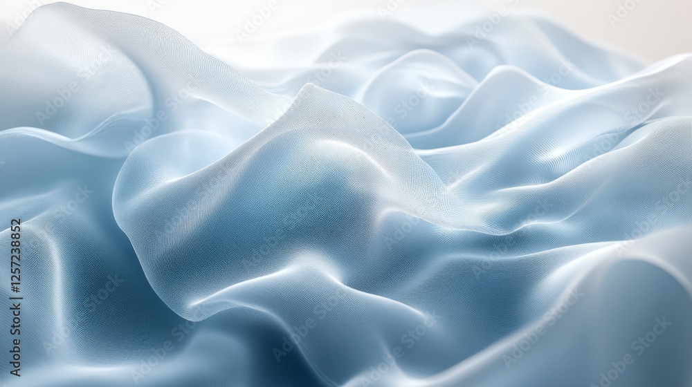 Poster abstract wavy surface created with soft fabric texture background