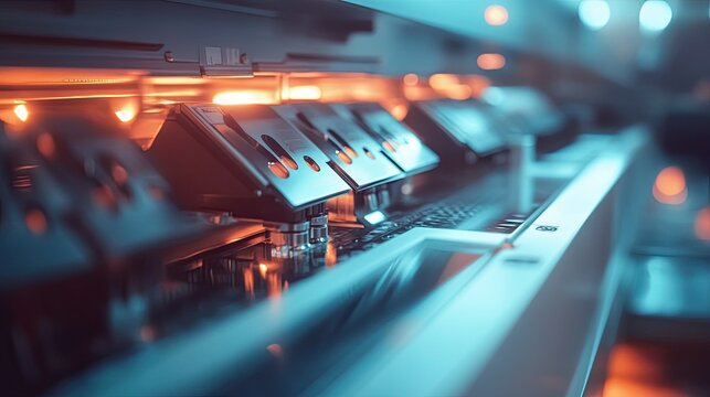 The image of a professional printing machine