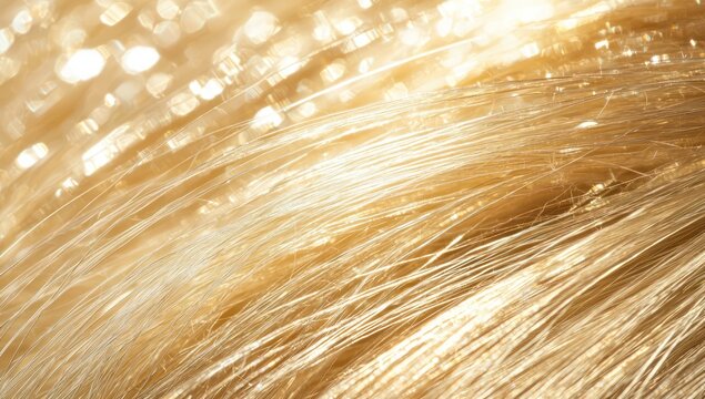 Shimmering reflective tones and fine strands enrich this soft golden fur.