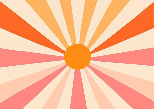 Retro sunburst pattern background