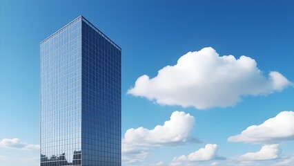 Fototapeta premium The sky against the glass curtain wall