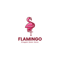 Flamingo Simple Mascot Logo