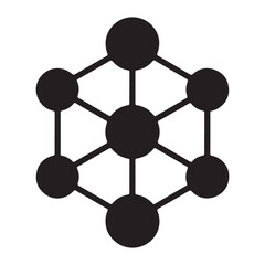 Connect Icon Vector Symbol silhouette on white background