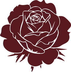 Rose Flower Vector Illustration
