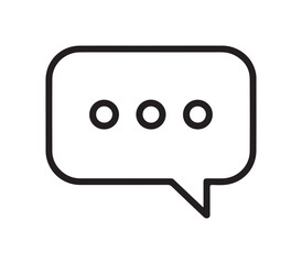 Fototapeta premium Chat icon outline vector on white background