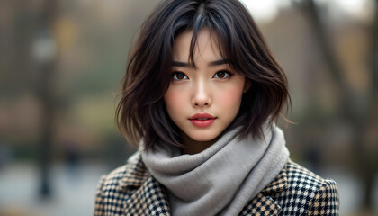 Naklejka premium ファンタジーストーリー（休日を彩る、ファッショナブルに旅する女性）