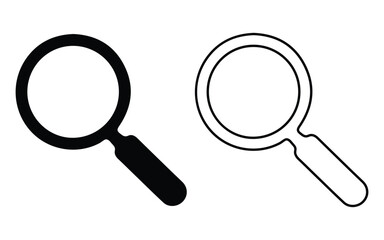 vector magnifying glass icon. Search icon set vector. Explore icon set