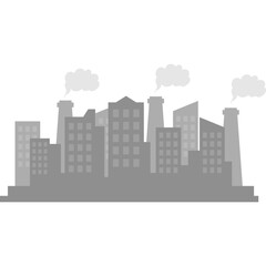 Naklejka premium Air Polution City