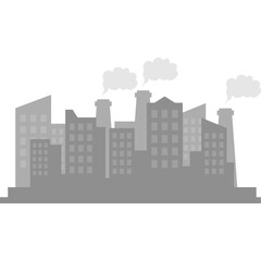 Naklejka premium Air Polution City