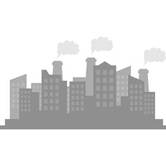 Naklejka premium Air Polution City