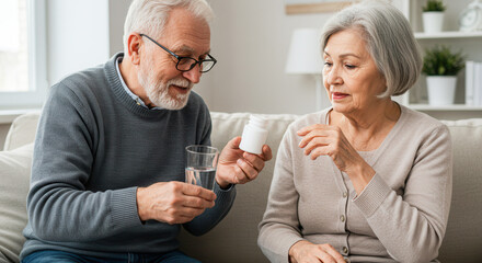 health medical concept. Senior couple