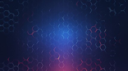 Abstract hexagonal patterns with a gradient color scheme. Set against a dark background. Emphasizing modern design and technology. Ideal for tech-related graphics.