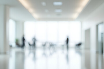 empty white business office with blurred background	
