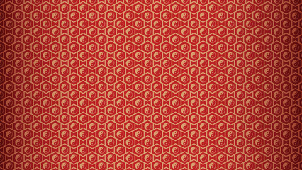 SEAMLESS CHINESE PATTERN  GOLDEN DESIGN