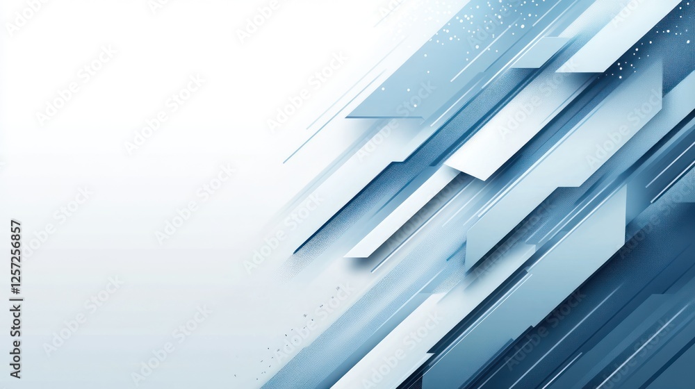 Poster Angular geometric shapes create a modern and abstract composition