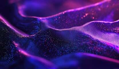 Abstract data flow, vibrant colors, digital fabric, glowing texture
