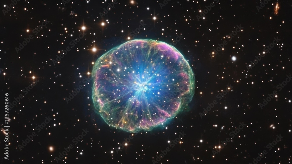Poster image shows the colorful jellyfish nebula in outer space