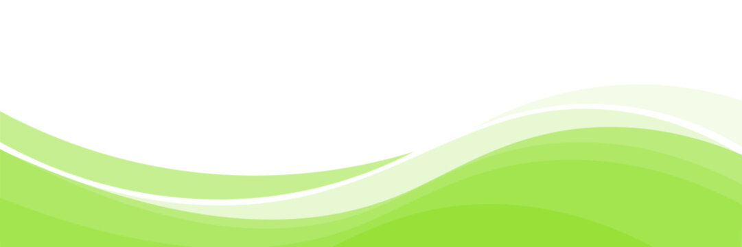 Vector green line background curve element with white space for text and message design, overlapping layers, vector