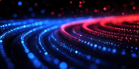 Digital background perfect for tech processes, neural networks, artificial intelligence, data transfer and encryption, digital archives, sound and graphic presentations, science, education, futuristic