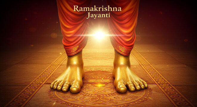 Golden Feet of a Saint for Ramakrishna Jayanti