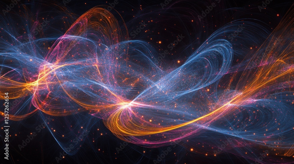 Poster Abstract rendering shows colorful swirling energy against a dark background