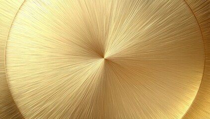 Polished, bright metallic textures on a circular brushed gold surface with radial patterns.