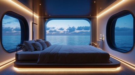 Luxury Ocean View Bedroom Suite Design
