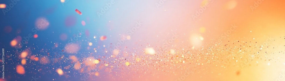 Aufkleber Soft gradient background with shimmering particles and light bokeh