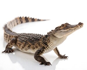 Fototapeta premium crocodile isolated on white background