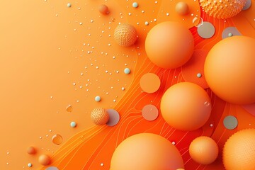 Orange abstract background with 3d geometric shapes. orange abstract geometric background with basic shapes. Abstract orange background. Geometric element design with gradient decoration.