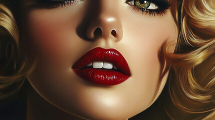 Artistic rendering of a classic Hollywood-inspired makeup look
