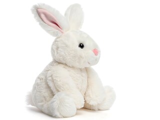 Obraz premium white rabbit on white background